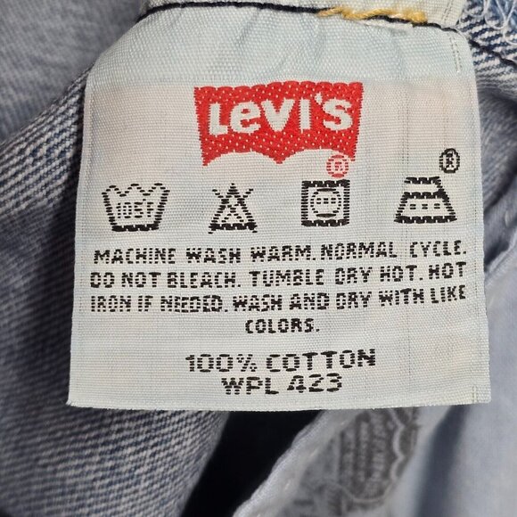Levi’s 501 Jeans Mens 34x30 Light Wash Button Fly Vintage Y2K Straight Denim - Picture 7 of 16